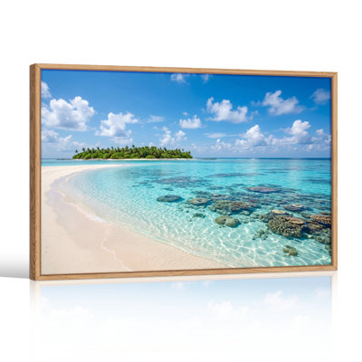 Ensemble de 1 tableau sur toile « Plage tropicale »