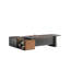 102.36"Modern Luxury Brown L-Shaped Solid Wood Office Desk-1468552814