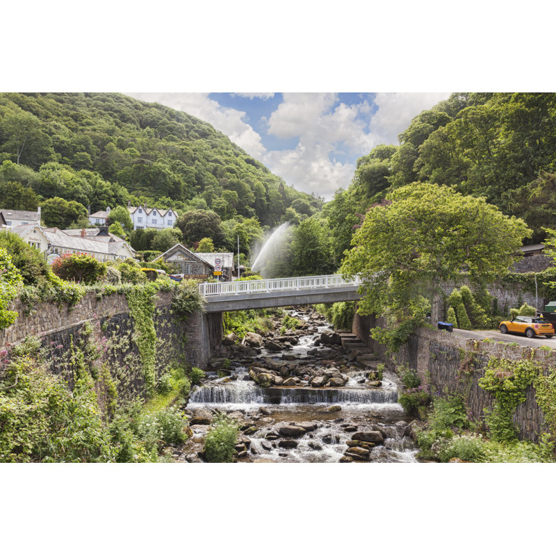 Glen Lyn Gorge Lynmouth Devon by Travellinglight - Wrapped Canvas Print, 30cm H x 46cm W