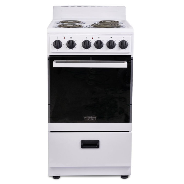 Premier 20 in. 2.4 cu. ft. Oven Freestanding Electric Range with 4 Coil  Burners - Stainless Steel