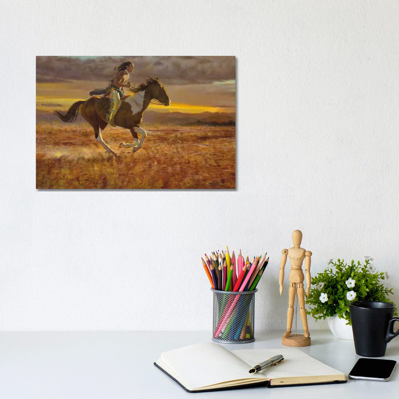 Racing the Sun 1 Piece Wrapped Canvas Painting, 20.32 cm H x 30.48 cm W