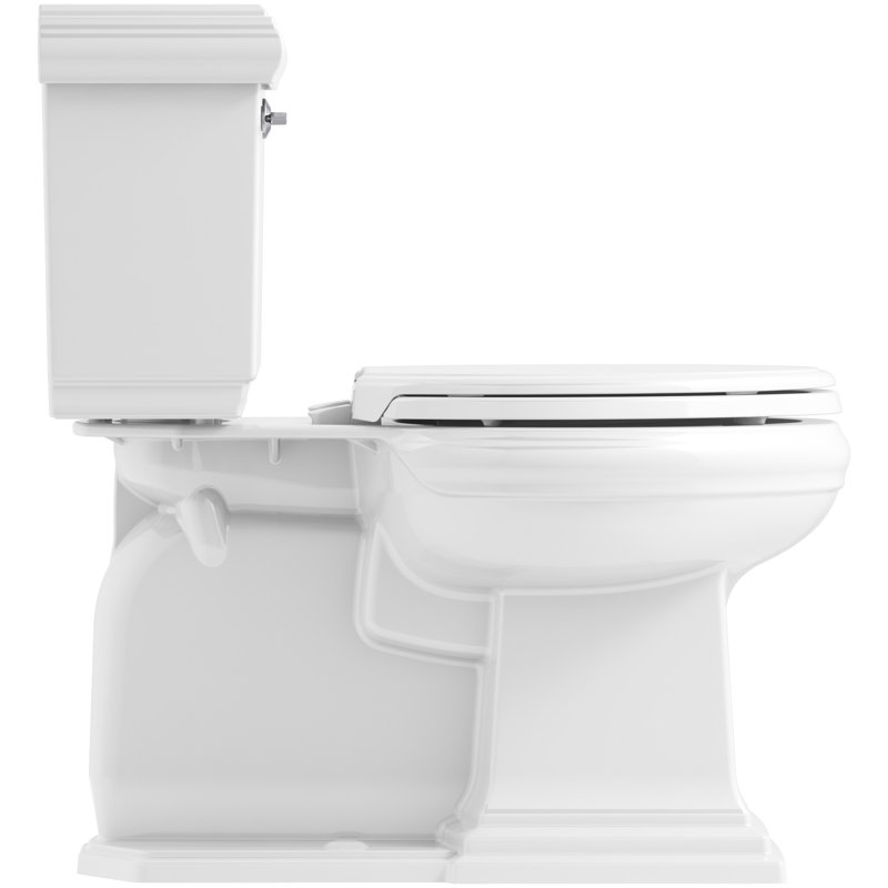 Memoirs 1.28 GPF Water Efficient Elongated Two-Piece Toilet (Seat Not Included), Black
