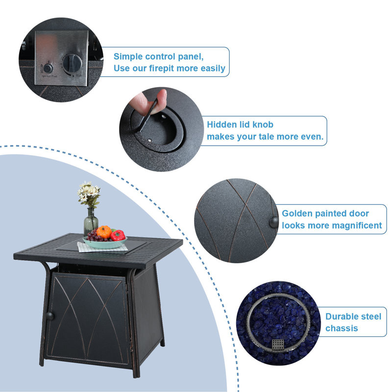 Birmadevi Square 4 - Person 28.35" Long Dining Set with Cushions