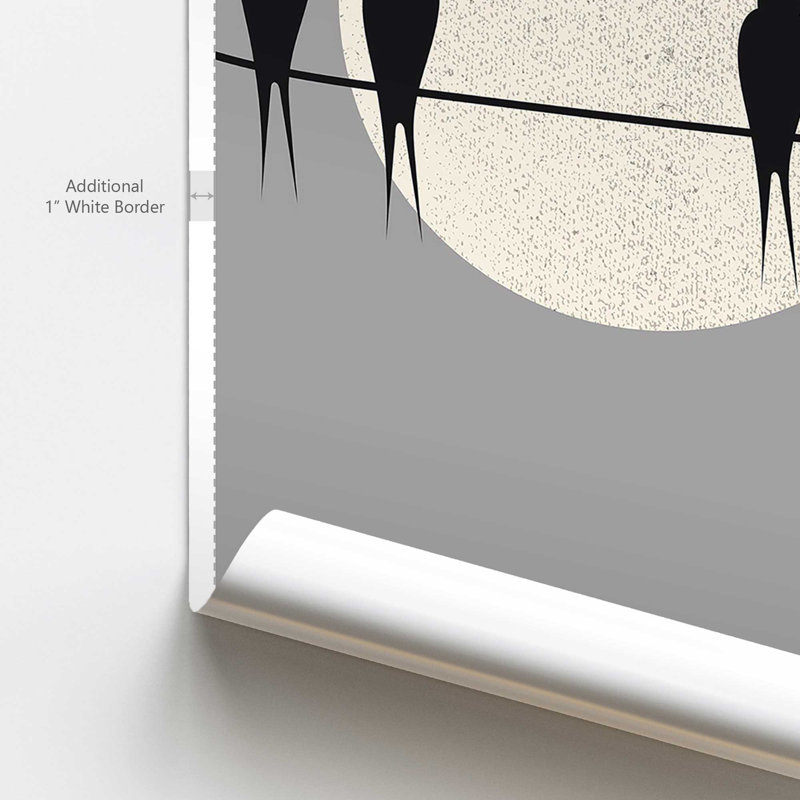 Perchoir au clair de lune, Unframed, H 16 po x l 12 po x P 0,02 po