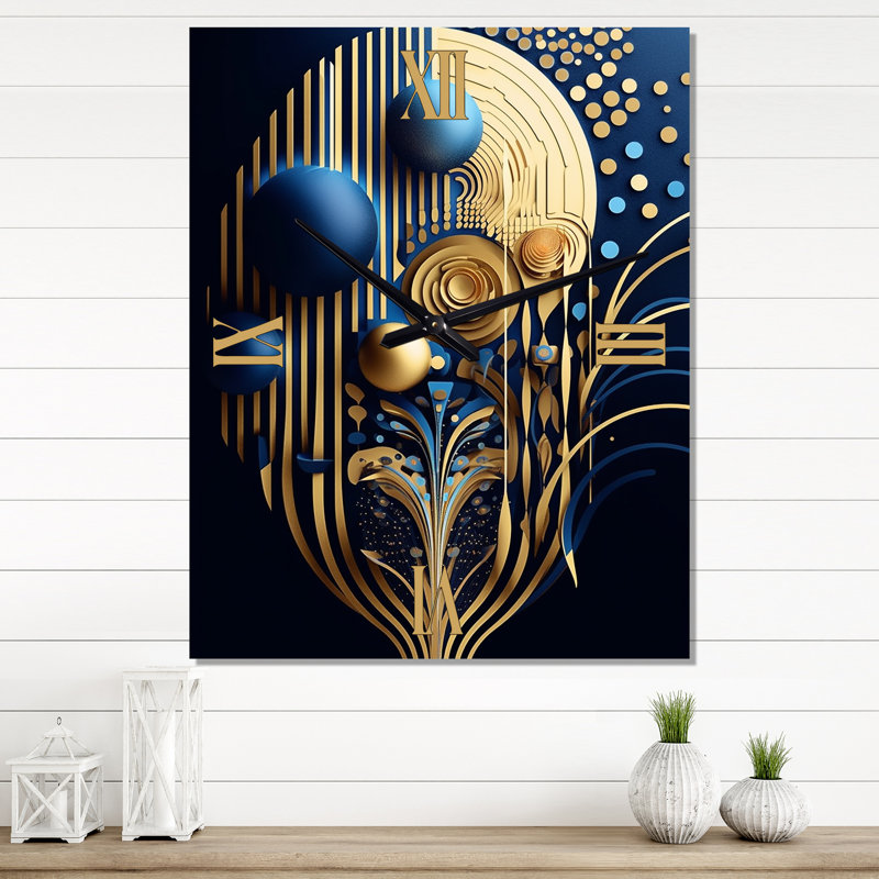 Future Minimalism Geometry Of Consciousness III - Modern Geometric Wall Clock, Large
