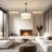 5 - Light Dimmable Drum Pendant Light