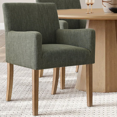 Chaise de salle à manger rembourrée en bois massif Beste