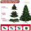 Arbre de Noël pleine forme 5 pi avec 1129 pointes - aiguilles mixtes en PE / PVC, base large pour les grands espaces, structure à charnières pour une installation facile, support en métal pour un soutien solide-214939191