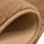 Taille unique sur mesure en latex antidérapant lavable à la machine antibactérien à profil moyen coupé brun clair uni par pieds-1769280396