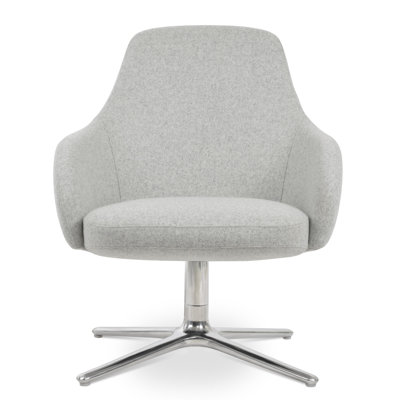 Fauteuil pivotant ovale en laine Gazel