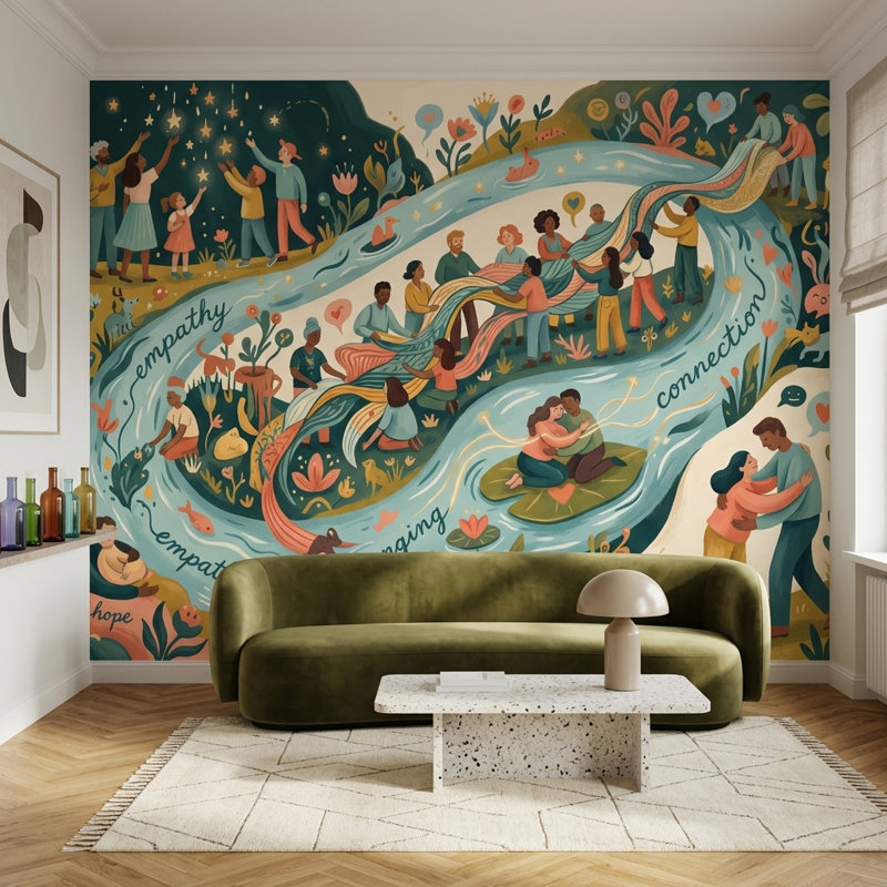 Décoration murale Empathy, Non tissé, 200 po x 120 po