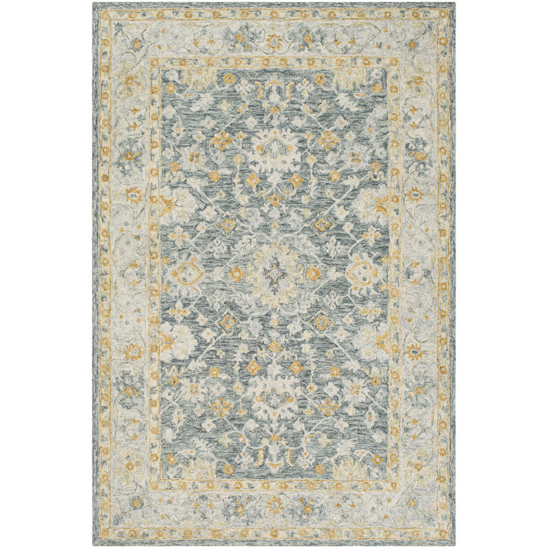 Jaylen Hand Tufted Wool Floral Indoor Rug, Rectangle 2' x 3'