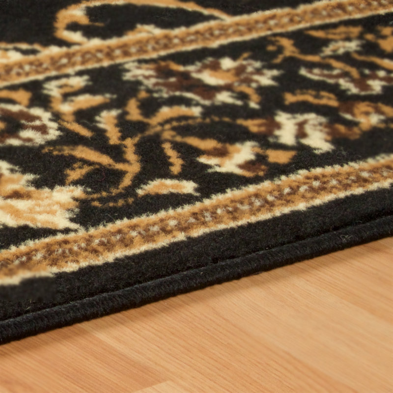Dodington 3 Piece Coordinating Modern Floral Scroll Border High Traffic Indoor Area Rug