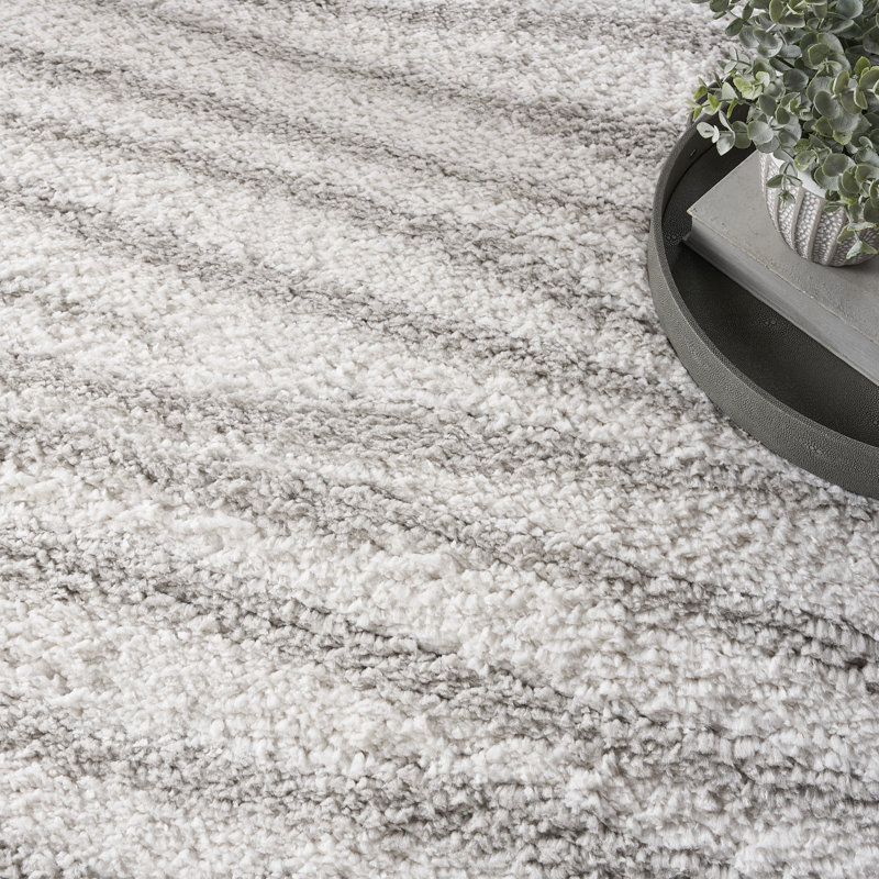 Wrought Studio™ Marhild Ivory Grey Modern Indoor Rug, Rectangle 7'10" x 9'10"