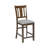 5 Piece Dining Table Set, Wooden Dining Square Table Set for 4, Counter Height Kitchen Table Set with Square Table and 4 Upholstered Chairs for Small Space, Walnut-212336750