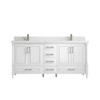 Malibu 72" W Double Bathroom Vanity Set