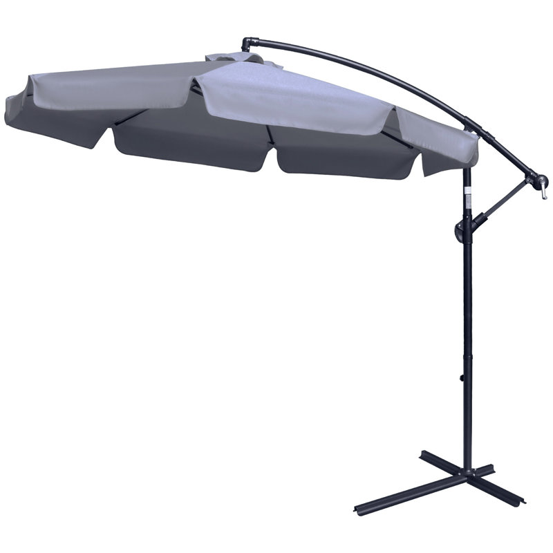 Brikene 265cm Tilt Cantilever Parasol, Grey