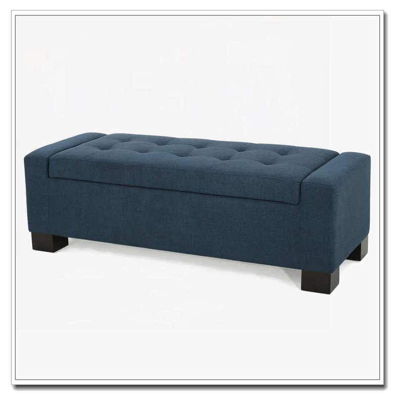 Flip Top Storage Bench, Navy Blue