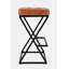 Kellner Upholstered Counter Stool with Metal Frame-1528975125