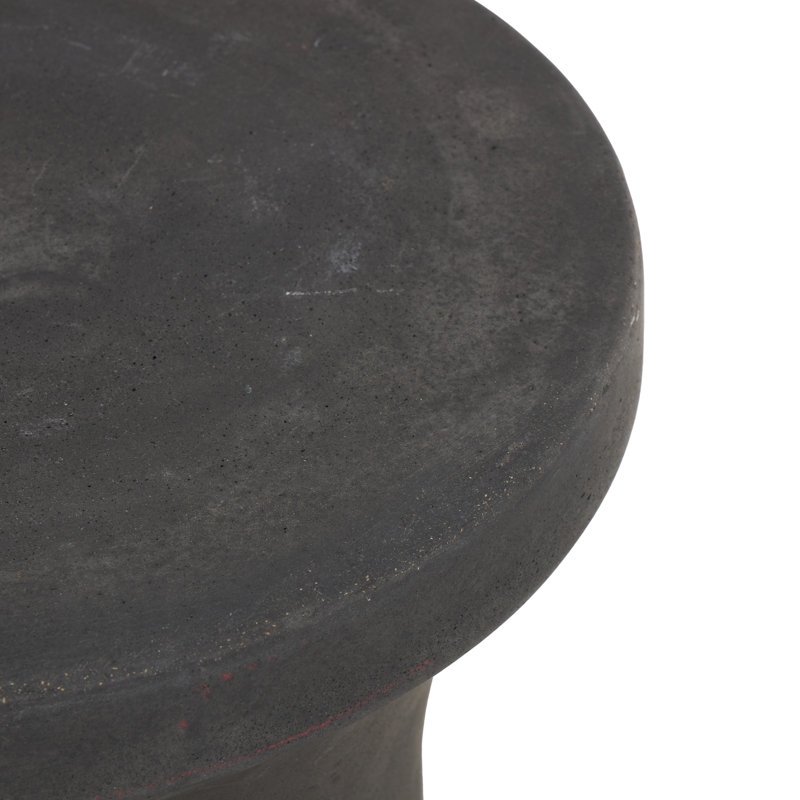 Hisle Ceramic Accent Stool, Dark Gray