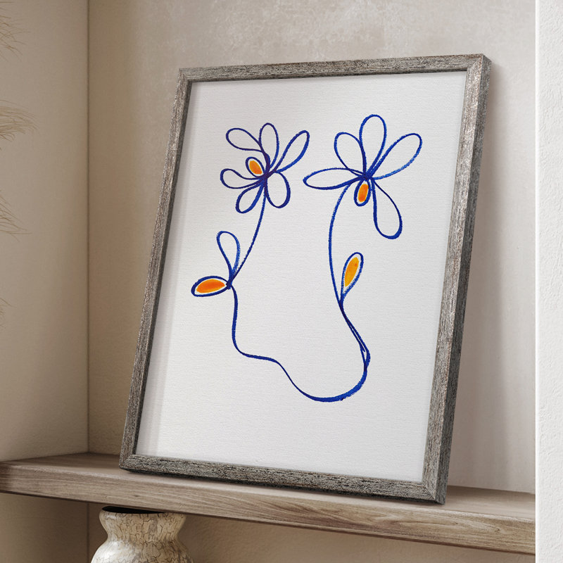 Reproduction encadrée «Wobbler Blooms IV» - bois massif, H 11 po x l 9 po