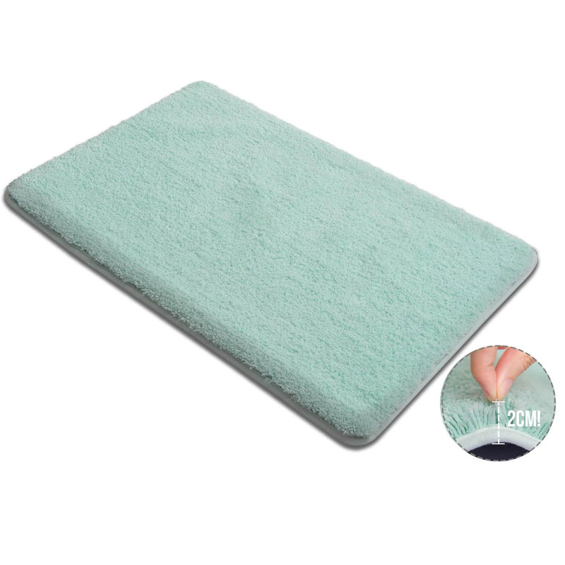 Rectangle Bath Mat, 50cm, 80cm, Duck Egg Blue