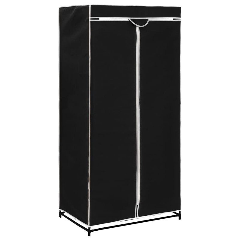 2 Door Wardrobe, Black