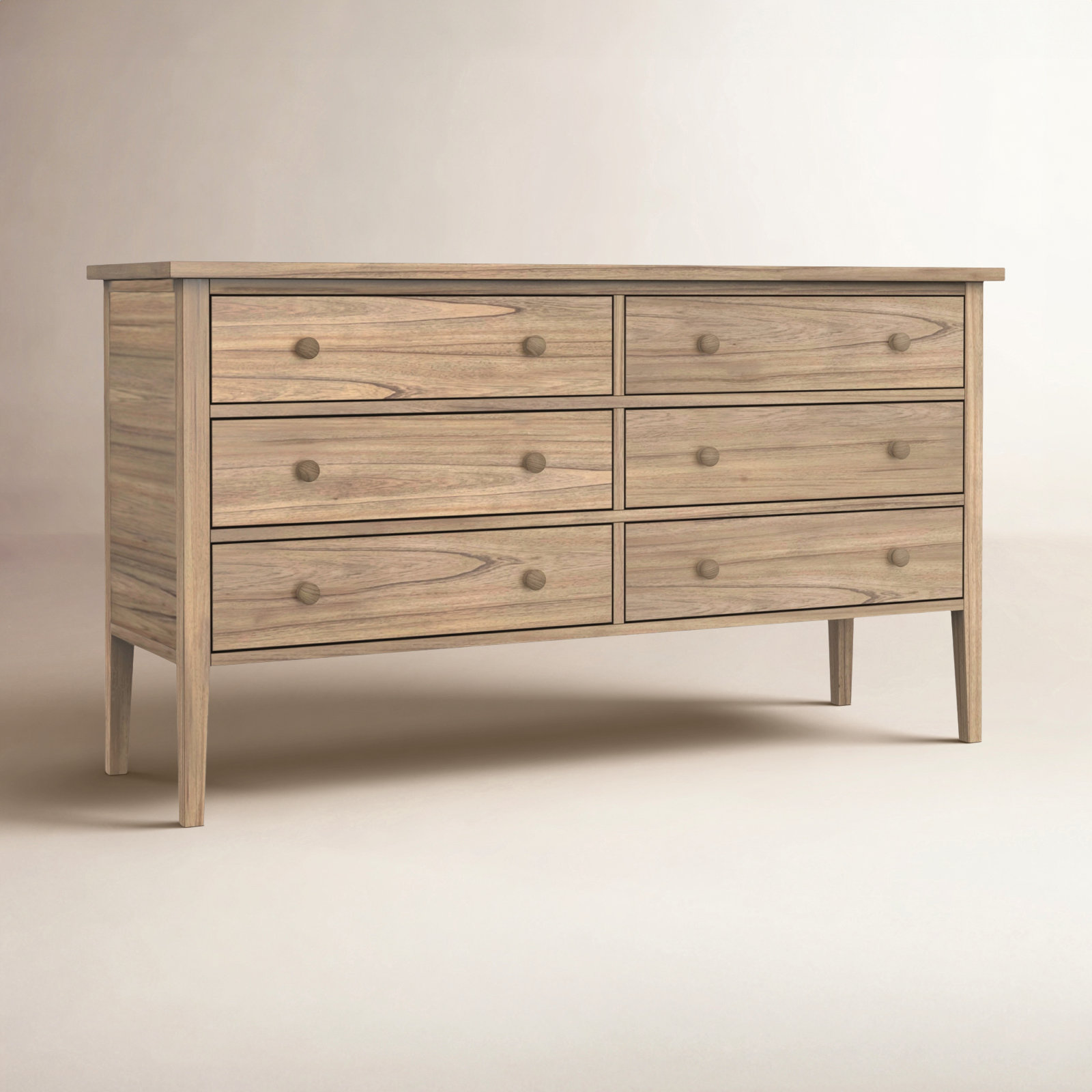 Bronwyn 60" Pine Double Dresser, Natural