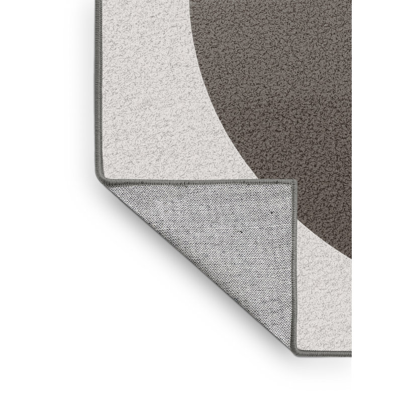 Tapis gris lavable à la machine de couleur unie minimaliste Pauleth, 8 x 12