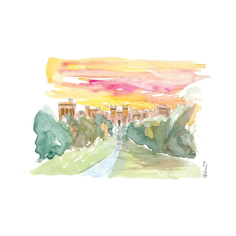 «Windsor Castle England At Wonderful Morning» par Markus & Martina Bleichner, peinture sur toile tendue