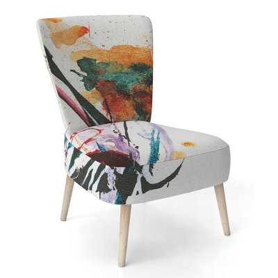 Damask /Abstract / Pattern - Traditional Upholstered Side Chair