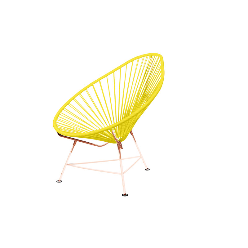 Chaise de jardin, Jaune vif / cuivre