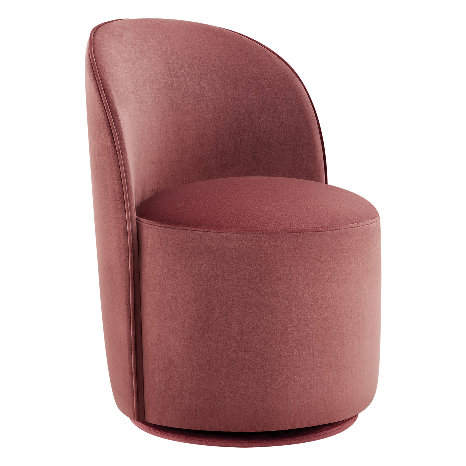 Sharlene Swivel Leather Side Chair, Falkirk Reddish Brown