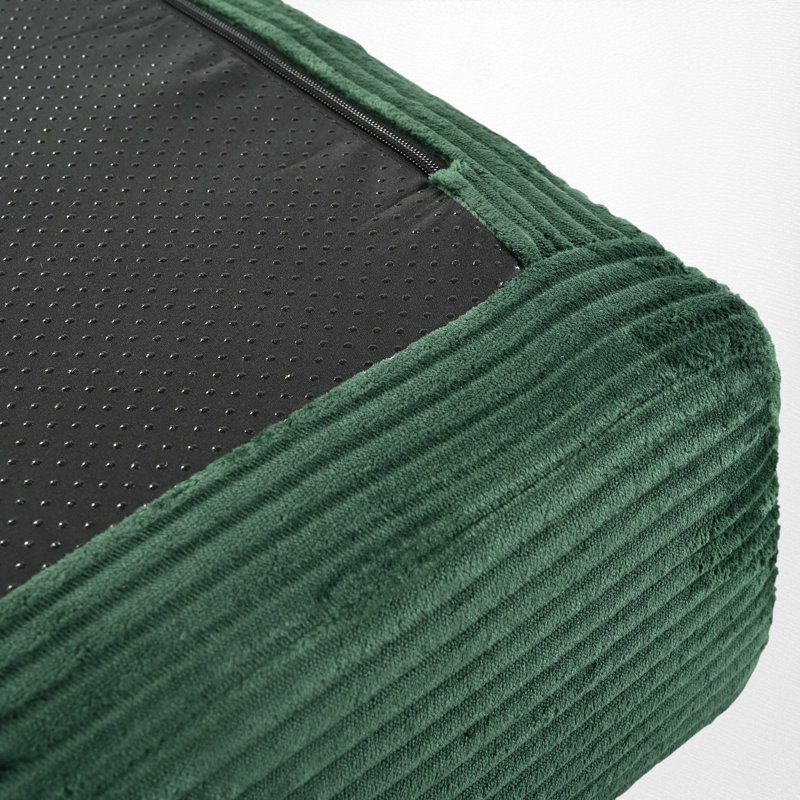 Canapé-lit modulaire rembourré Boneless, Polyester vert