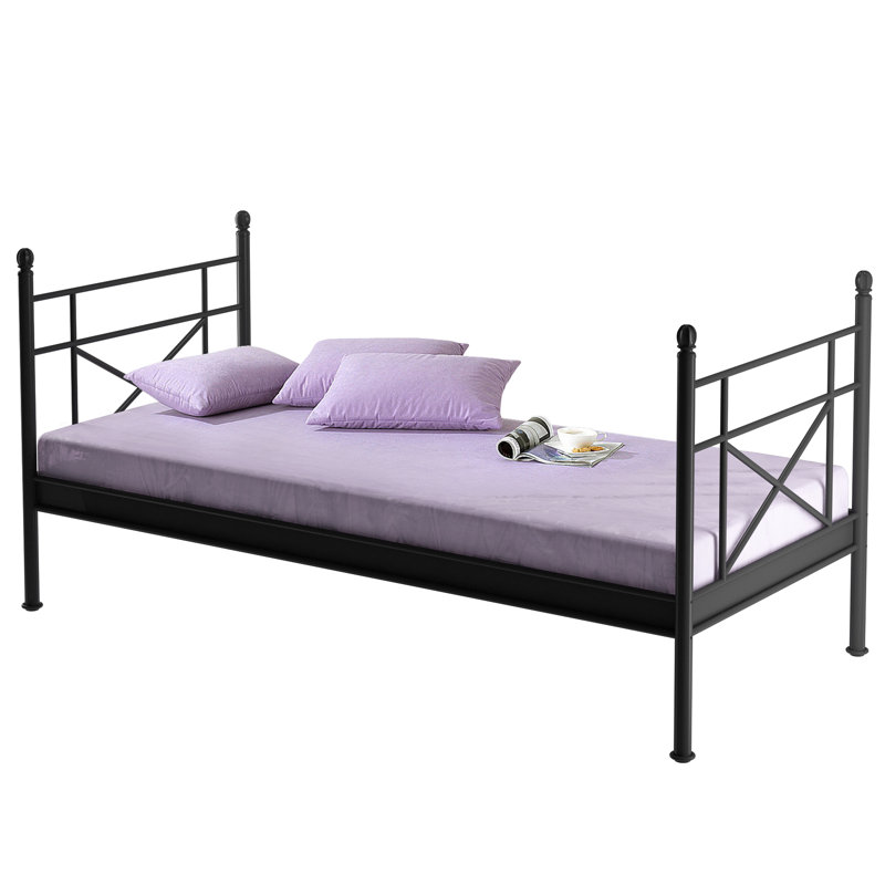 Styer Metal Bed, European Single (90 x 200cm), Black