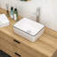 Lavabo vasque rectangulaire moderne en céramique blanche 16 x 12 pouces - à ternir et élégant-1578479459-1578479461