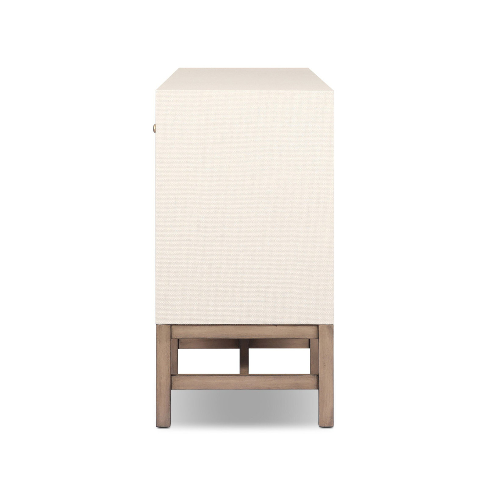 Hakana Ruthe Sideboard-Black Raffia, Ivory Painted Raffia