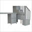 Structure de lit simple de taille mezzanine avec bureau intégré et tiroirs de rangement doubles, parfait pour une utilisation compacte et multifonctionnelle dans les petites pièces