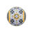Blue Yellow Themed Motif Geometric Patterned Fringed Vintage Decorative Carpet-1401717302