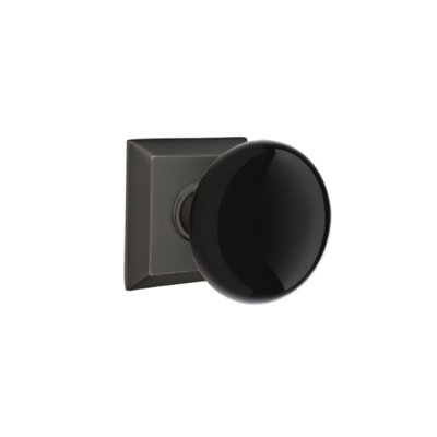 Passage Ebony Knob with Quincy Rose