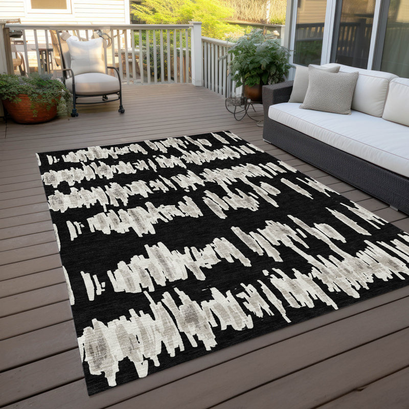 Tapis intérieur / extérieur Maliana, Rectangle 5 pi x 7 pi 6 po