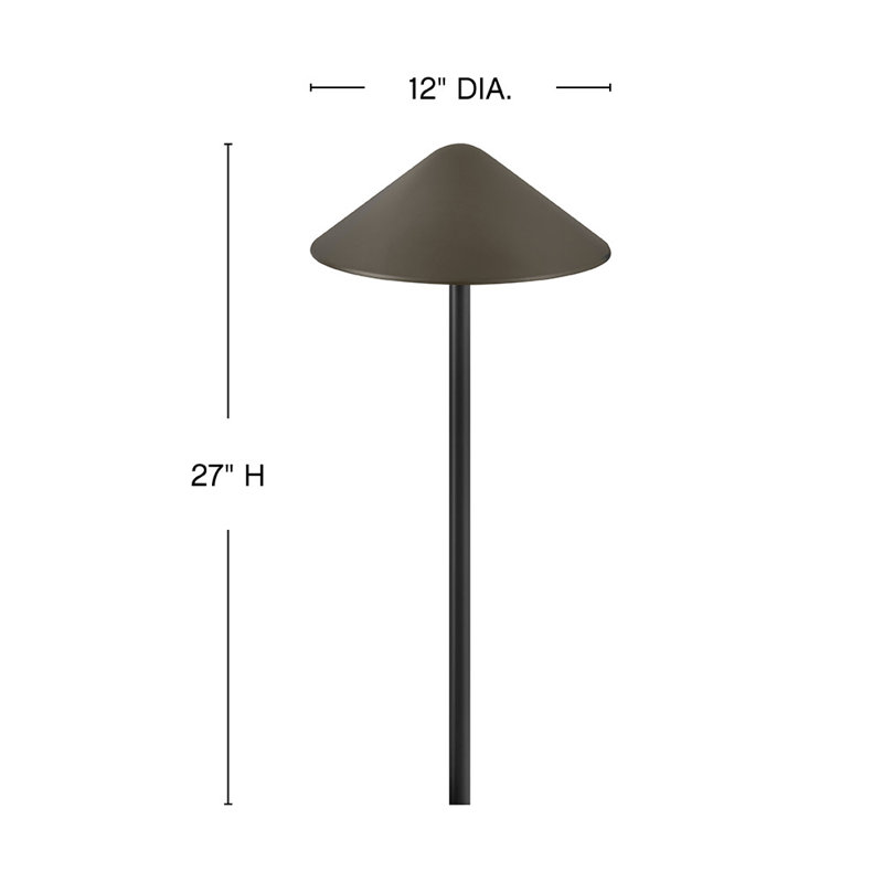 Springfield Low Voltage Aluminum Pathway Light, Bronze
