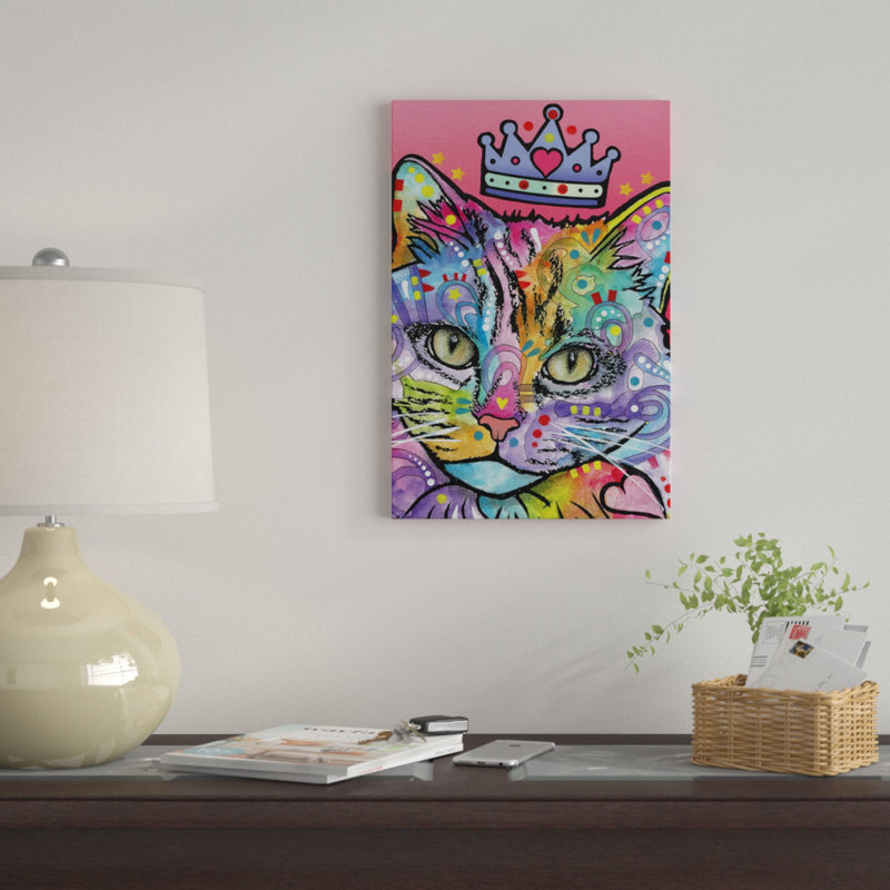«Love Cat», impression sur toile, H 40 po x l 26 po x P 1,5 po, Toile tendue, Pas de tapis