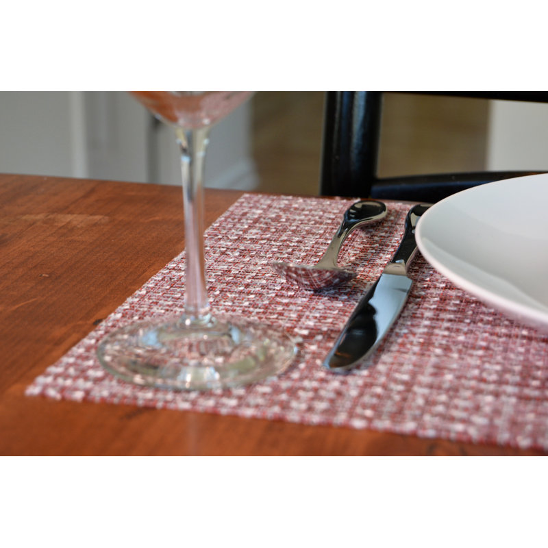 Napperon Julijana Christmas 12 ", Rouge / argent