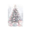 Arbre de Noël rose, art mural en toile non encadrée 12 po x 18 po-155417457