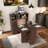 Folding Dining Table And Storage Sideboard With Charging Station, Multifunctional Space-Saving Kitchen Table With Wheels-2067927733