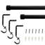 Ensemble de tringle à rideaux simple 3/4 "avec embouts 2 pièces-2065354421-2065354411