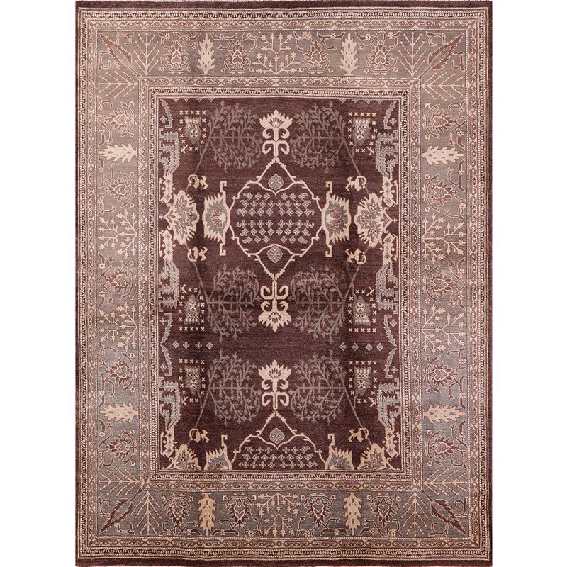 Tapis oriental gris / brun Davenport, Rectangle 7 pi x 9 pi