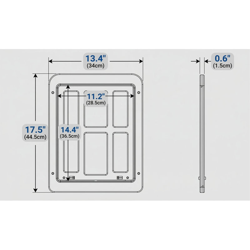 Panneau de porte verrouillable pour animaux pour portes coulissantes, pour chiens et chats, blanc