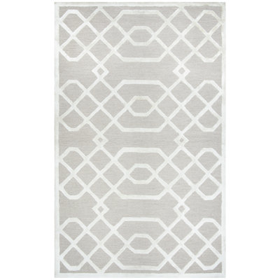 Tapis de surface beige en laine touffeté à la main Fabian